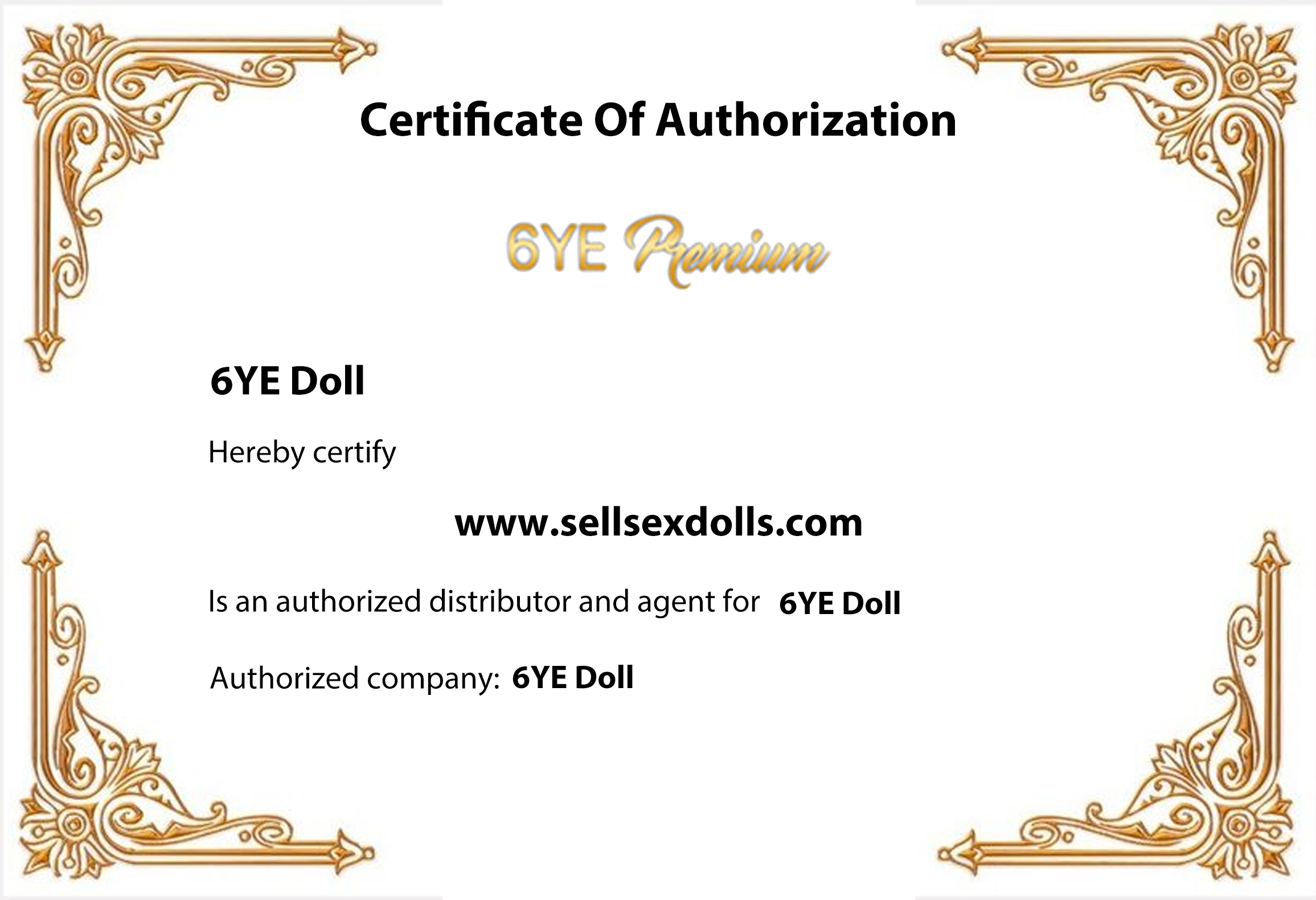 6ye doll certificate